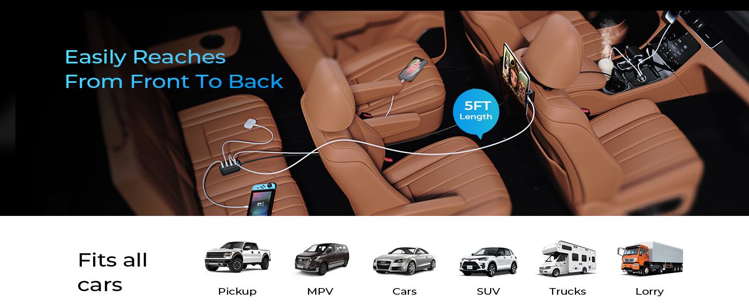 car charger 6port