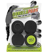Slipstick GorillaPads CB149 Non-Slip Furniture Pads/Rubber Grippers (Set of 8) Self-Adhesive Furn...