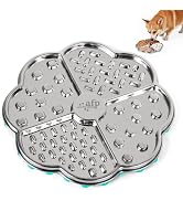 AFP Stainless Steel Lick Mat for Dogs & Cats, Large Dog Licking Pad with Suction Cups, Chew-Proof...
