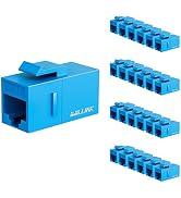 iwillink RJ45 Cat6 Keystone Coupler 25-Pack, Female to Female Cat6 Keystone Jack, UTP Keystone Co...
