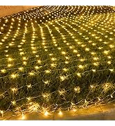 Christmas Lights Outdoor, 200 LED 9.8 FT x 6.6 FT Waterproof Christmas Net Lights Outdoor Plug in...