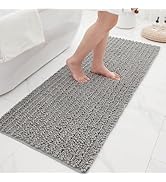 Ruggnovea Bathroom Runner Rug 24x55 Washable Non Slip Long Bath Mat for Bathtub Thick Absorbent B...