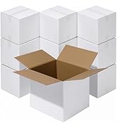 8x8x8" White Shipping Boxes, 10-Pack, Heavy-Duty Corrugated Mailer Boxes for Small Business, DIY ...