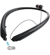MOCANIO Neckband Bluetooth 5.3 Headphones Retractable Sports Music Ultra-Long Battery Life Runnin...