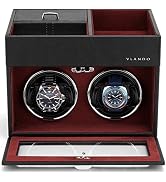 Vlando Automatic Double Watch Winder - Watch Winder Box with Men Jewelry Organizer Tray, Japanese...