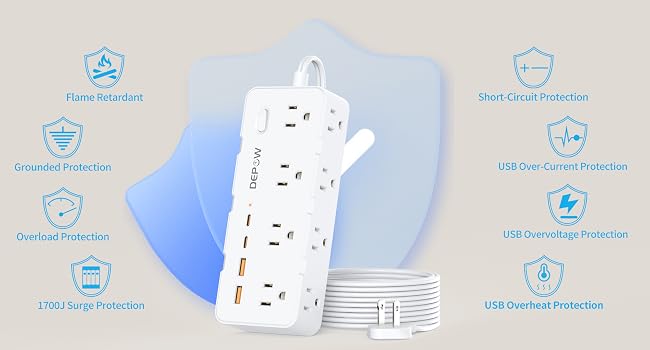 extension cord with multiple outlets