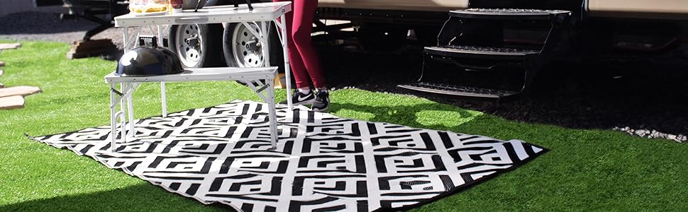 Outdoor, RV, Camping, Patio, Home, Garden, Picnic, Beach, Reversible, Mat