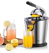 Electric Citrus Juicer Squeezer AIHEAL Oranges Juicer with Rubber Handle and Two Size Cones, 160W...