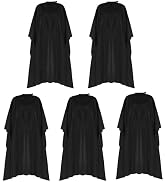 Black Barber Cape, Professional Nylon Waterproof Hair Cutting Cape with Snap Closure Salon Cape, ...