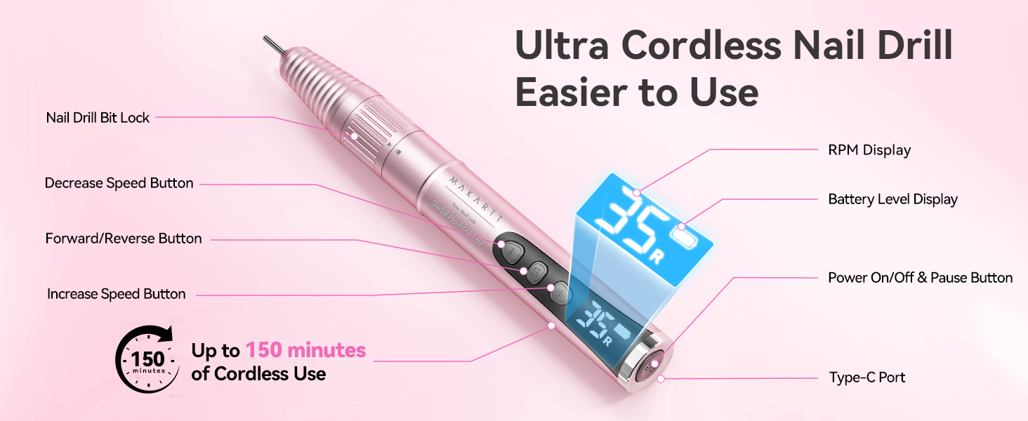 Rechargeable Nail Drill
