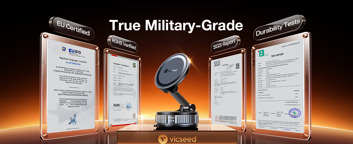 True Military-Grade car phone mount for iphone 17 pro max