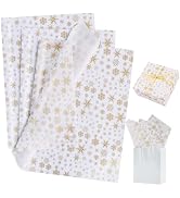 BEISHIDA Christmas Snowflake Tissue Paper Bulk,Gold and White Wrapping Tissue Paper for Gift Bags...