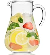 Lily's Home Break Resistant Plastic Pitcher, the Large Capacity Makes it Excellent for Parties, B...