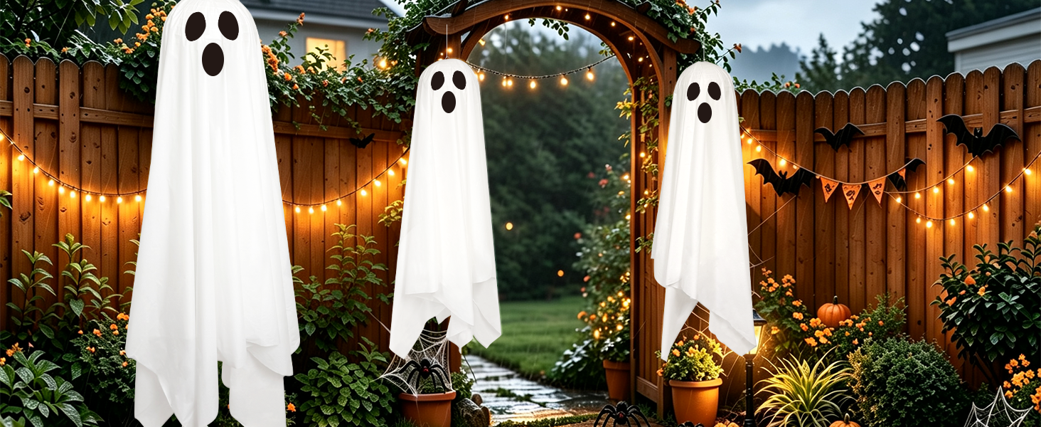 hanging ghosts hanging ghosts halloween decor light up ghost halloween ghost