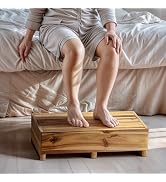 TINAMO 6.5" One Step Stool for Elderly, Acacia Wood High Riser Step Stool for Bed - 550 Lbs Woode...