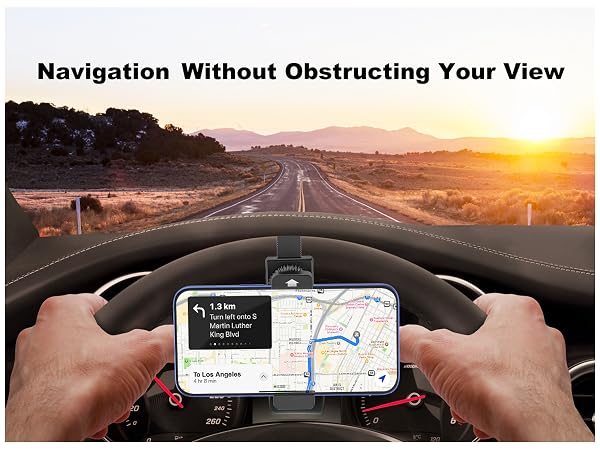 steering wheel phone mount