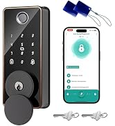 Keyless Entry Door Lock, Biquole Smart Lock with App Control, Fingerprint Door Lock, Electronic K...