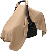 Comfy Cubs Baby Car Seat Cover - Soft, Breathable Bamboo Rayon and Muslin Cotton Blend - Lightwei...