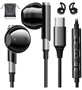USB C Headphones for Samsung Galaxy S24/ S24 Ultra/ S24 Plus/iPhone 15 Wired Earbuds, USB Type C ...