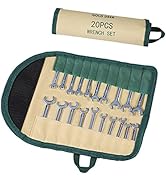 GOLD DEER 20-Piece Mini Combination Wrench Set, Standard Metric and SAE, 5/32"-7/16"&4-11mm, Extr...