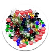 ARSUK Flat Glass Marbles Decorative Pebbles Mosaic Beads Gems Vase Fillers Floral Stones Aquarium...