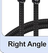 Right Angle USB C Cable 1FT 2Pack, 90 Degree USBC 60W PD Fast Charging & High Speed Transfer Shor...