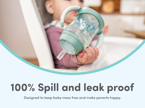 nuk first choice learner straw cup sippy spill leak proof leak proof toddler cup bpa free 9 months