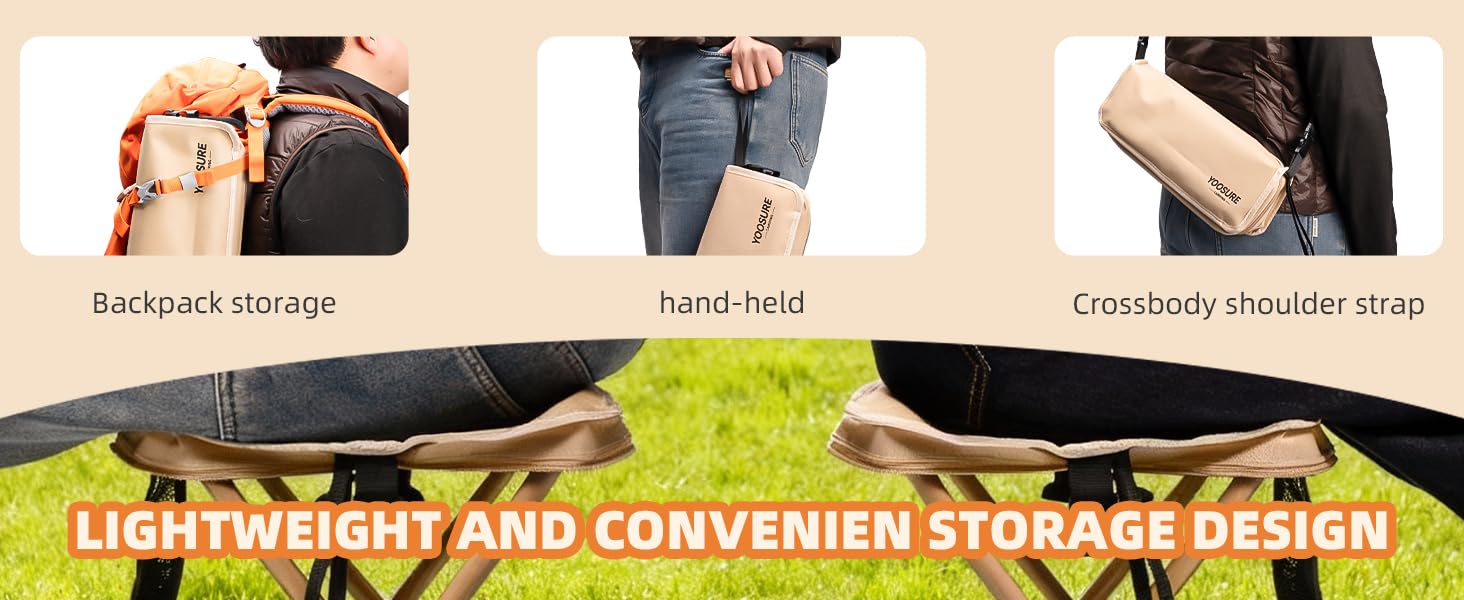 Three carrying options: crossbody bag, backpack, handheld strap