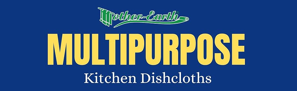 Mother-Earth Cotton Dish Cloths, Absorbent Quick-Drying Cleaning Cloths, Reusable Dish Rags