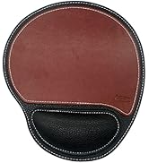 Fosinz Ergonomic Leather Mouse Pad Mat Mousepad with Rest Wrist Support Non-Slip Rubber Base Memo...