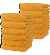 Simple Houseware Professional Grade Microfiber Towels for Car, 16" x 16", 12 Pack, 440 GSM