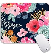 Armanza Square Mouse Pad Pink Flower, Personalized Premium-Textured Custom Mouse Mat Design, Wash...