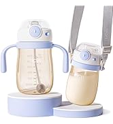 NCVI PPSU Milk Straw Sippy Cup Spill Proof for Toddlers 1-3 Years Old, Lightweight Baby Training ...