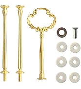Happy Will 3 Tier 14" Heavy Metal Cake Stand Holder Fruit Plate Stand Fitting Hardware Rod with S...
