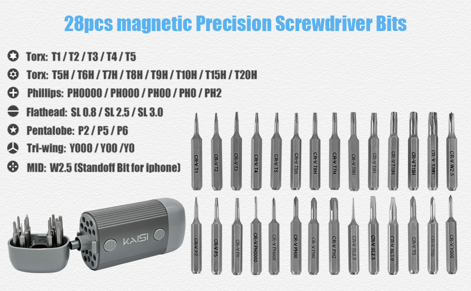 Kaisi 28pcs screwdriver