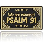 CHACHAHAER Funny Welcome Doormat We are Covered Psalm 91 Non-Slip & Durable Indoor Outdoor Entry ...