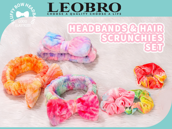 Headbands and hair scrunchies set