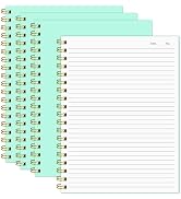 Ouzoustate Lined Spiral Notebook B5 Mint Green Hardcover Notebooks for Work -7.48
