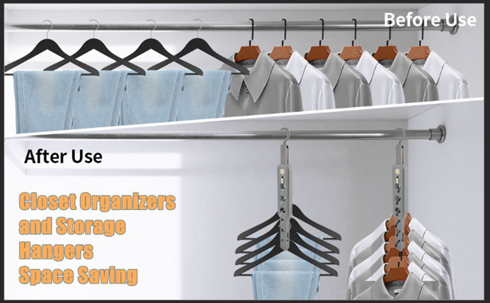 space saving hangers for closet organizers and storage