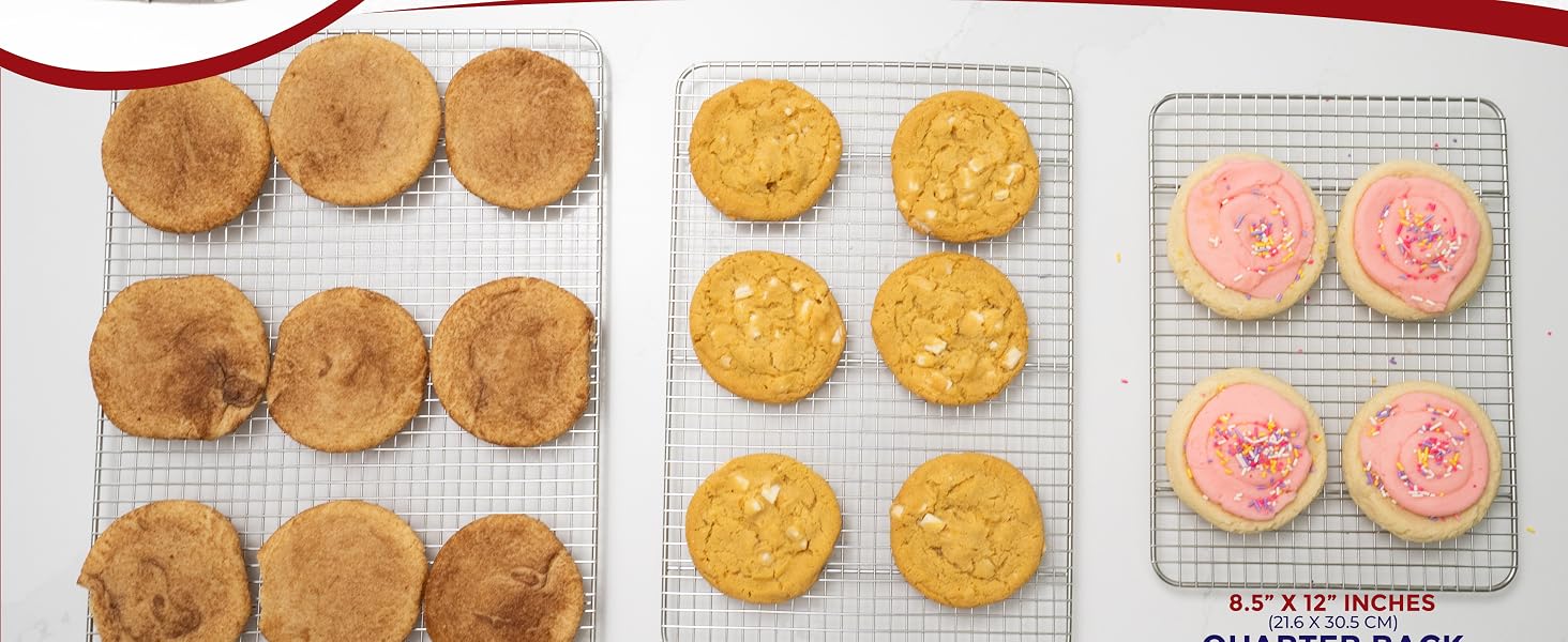 cooling racks for cooking and baking, roasting pan, burger holder, grill net, rack, cookie racks