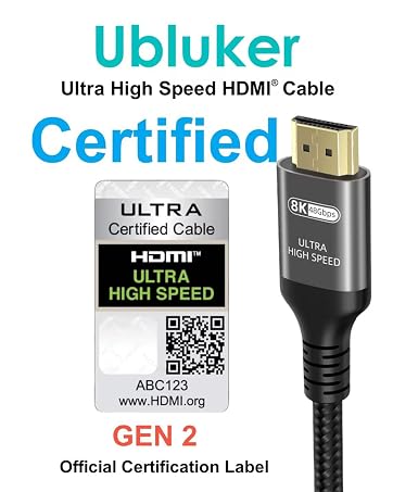 Certified Ultra High hdmi to hdmi cable