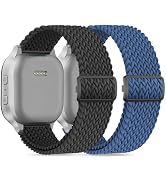 Wizvv 2 Pack Stretchy Nylon Braided Band for Kids - Compatible with Cosmo JrTrack 4 3 2SE 2 1/Giz...