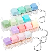 Keyboard Clicker Fidget, 4PCS Keyboard Fidget Toy Silent Clicker Fidget Keychain Clicky Keyboard ...