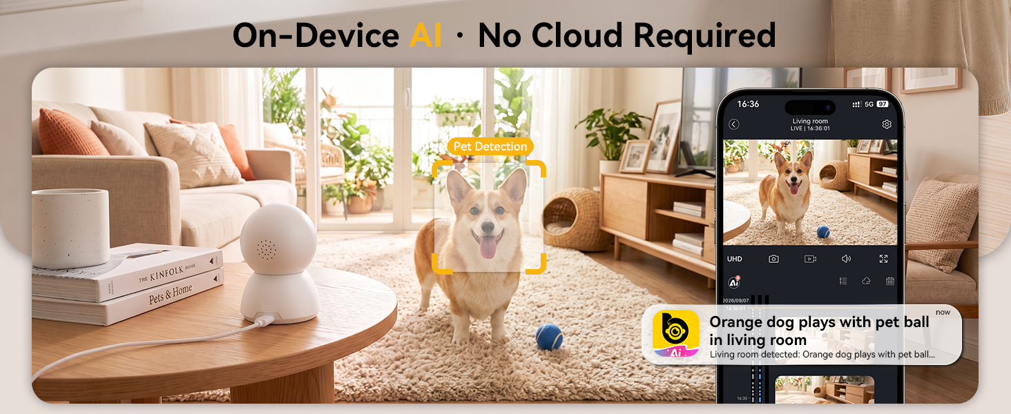 cameras for inside home, boykeep 4k indoor security camera, puppy camera, pet camera two way audio