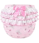Littleforbig Silky Washable Reusable Waterproof Ruffled Lace Bow Bunnies & Bows Usagi Pattern Ruf...
