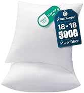 Phantoscope Pillow Inserts, 100% Virgin Fiber Hypoallergenic Polyester Throw Pillow Inserts, Squa...