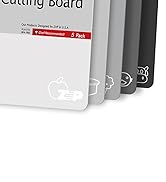 ZVP Flexible Plastic Cutting Board Set of 5 Gradient Color, Colorful Chopping Boards, BPA Free Ma...