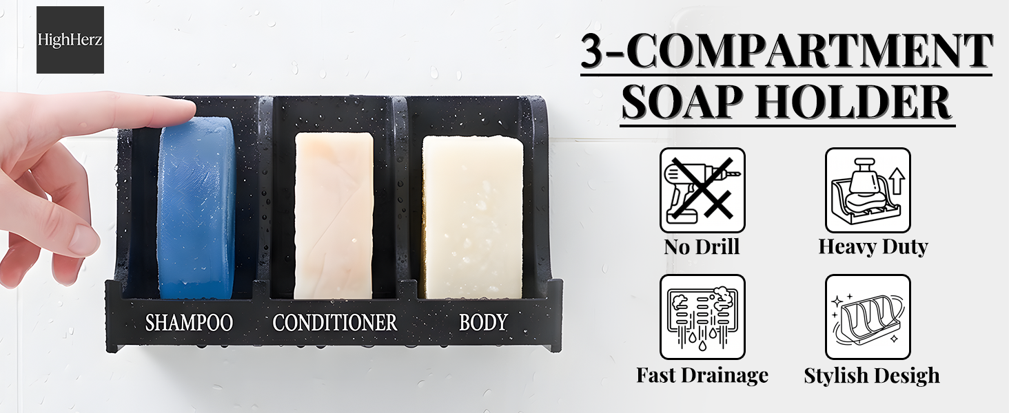 3-compartment soap holder 1