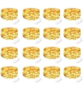 16 Pack Led Fairy Lights Battery Operated String Lights 7 Feet 20 LED Waterproof Twinkle Lights M...