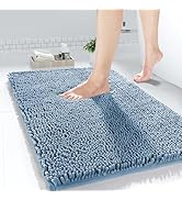 Yimobra Chenille Bathroom Rug, 24x17, Extra Soft Absorbent Bath Rugs, Non-Slip, Bath Mats for Bat...